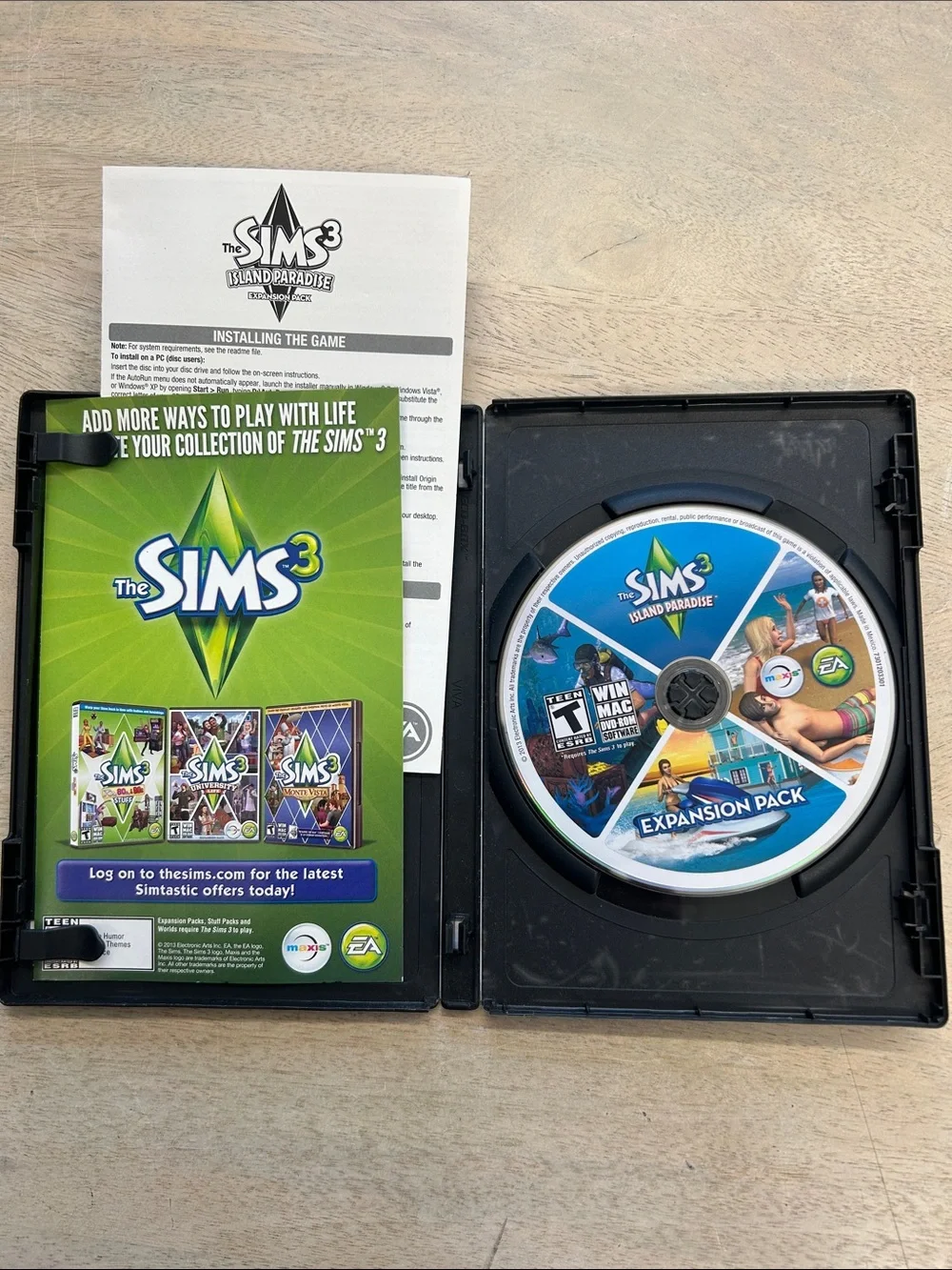 The Sims 3 Island Paradise Expansion Pack - - Blue/Green Cover